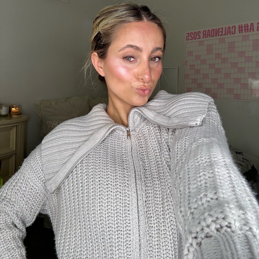 Princess Polly zip up knit sweater
